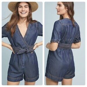 NWT Pilcro Anthropologie Denim Romper